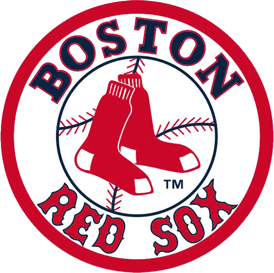 A red sox logo with the boston red sox written on it.