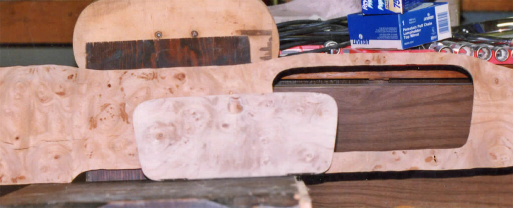 A wooden board with some paint on it
