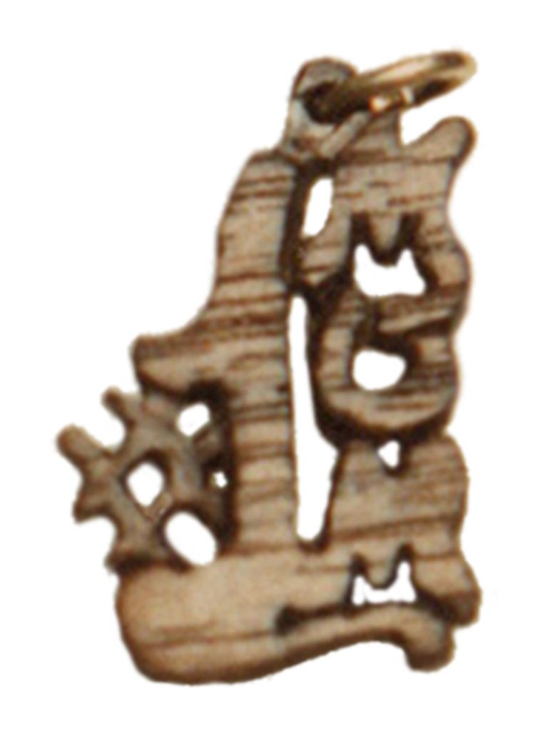 A wooden sign with the word " lee " written in it.