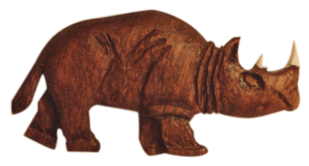 A brown bear is standing on its hind legs.